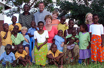 The Morrisons, Malawian house parents, and their growing family of children